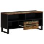 Mueble de TV madera maciza de acacia 100x34x46 cm de , Almacenamiento para CD y DVD - Ref: Foro24-377518, Precio: 72,36 €, De...