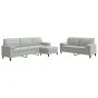 Juego de sofás con cojines 3 piezas terciopelo gris claro by , Sofas - Ref: Foro24-3278501, Price: 552,95 €, Discount: %