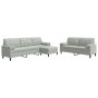 Juego de sofás con cojines 3 piezas terciopelo gris claro von , Sofas - Ref: Foro24-3278501, Preis: 549,85 €, Rabatt: %