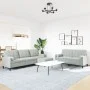 Juego de sofás con cojines 3 piezas terciopelo gris claro by , Sofas - Ref: Foro24-3278501, Price: 552,95 €, Discount: %