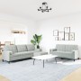 Juego de sofás con cojines 3 piezas terciopelo gris claro von , Sofas - Ref: Foro24-3278501, Preis: 549,85 €, Rabatt: %