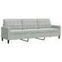 Juego de sofás con cojines 3 piezas terciopelo gris claro by , Sofas - Ref: Foro24-3278501, Price: 552,95 €, Discount: %