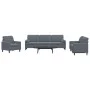 Juego de sofás con cojines 3 piezas terciopelo gris oscuro by , Sofas - Ref: Foro24-3278452, Price: 633,24 €, Discount: %