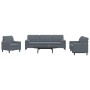 Juego de sofás con cojines 3 piezas terciopelo gris oscuro von , Sofas - Ref: Foro24-3278452, Preis: 611,87 €, Rabatt: %
