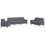 Juego de sofás con cojines 3 piezas terciopelo gris oscuro by , Sofas - Ref: Foro24-3278452, Price: 633,24 €, Discount: %