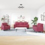 Juego de sofás con cojines 3 piezas terciopelo rojo tinto von , Sofas - Ref: Foro24-3278375, Preis: 665,75 €, Rabatt: %