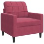 Juego de sofás con cojines 3 piezas terciopelo rojo tinto von , Sofas - Ref: Foro24-3278375, Preis: 665,75 €, Rabatt: %