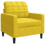 Juego de sofás con cojines 3 piezas terciopelo amarillo von , Sofas - Ref: Foro24-3278377, Preis: 695,47 €, Rabatt: %