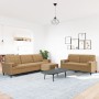 Juego de sofás con cojines 3 piezas terciopelo marrón by , Sofas - Ref: Foro24-3278508, Price: 603,40 €, Discount: %