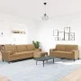 Sofagarnitur mit 3-teiligen braunen Samtkissen von , Sofas - Ref: Foro24-3278508, Preis: 593,08 €, Rabatt: %