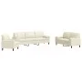 Juego de sofás con cojines 3 piezas terciopelo crema by , Sofas - Ref: Foro24-3278459, Price: 745,03 €, Discount: %