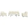Juego de sofás con cojines 4 piezas terciopelo crema by , Sofas - Ref: Foro24-3278389, Price: 768,63 €, Discount: %