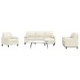 Juego de sofás con cojines 4 piezas terciopelo crema by , Sofas - Ref: Foro24-3278389, Price: 781,22 €, Discount: %