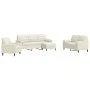 Juego de sofás con cojines 4 piezas terciopelo crema by , Sofas - Ref: Foro24-3278389, Price: 768,63 €, Discount: %