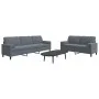 Juego de sofás con cojines 2 piezas terciopelo gris oscuro by , Sofas - Ref: Foro24-3278492, Price: 500,20 €, Discount: %