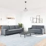 Zweiteiliges Sofaset mit dunkelgrauen Samtkissen. von , Sofas - Ref: Foro24-3278492, Preis: 500,20 €, Rabatt: %