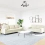 Zweiteiliges Sofaset mit cremefarbenen Samtkissen. von , Sofas - Ref: Foro24-3278499, Preis: 588,96 €, Rabatt: %