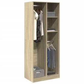 Armario de madera de ingeniería roble Sonoma 80x50x200 cm by , Wardrobes - Ref: Foro24-3307758, Price: 161,21 €, Discount: %