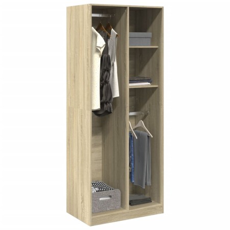 Armario de madera de ingeniería roble Sonoma 80x50x200 cm by , Wardrobes - Ref: Foro24-3307758, Price: 161,21 €, Discount: %