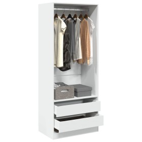 Weißer Holzschrank aus Ingenieurholz 80x50x200 cm von , Kleiderschränke - Ref: Foro24-3307747, Preis: 195,64 €, Rabatt: %