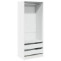 Weißer Holzschrank aus Ingenieurholz 80x50x200 cm von , Kleiderschränke - Ref: Foro24-3307747, Preis: 195,64 €, Rabatt: %