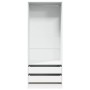 Armario de madera de ingeniería blanco 80x50x200 cm by , Wardrobes - Ref: Foro24-3307747, Price: 195,64 €, Discount: %