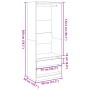 Weißer Holzschrank aus Ingenieurholz 80x50x200 cm von , Kleiderschränke - Ref: Foro24-3307747, Preis: 195,64 €, Rabatt: %