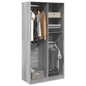 Grauer Schrank aus 100x50x200 cm Sonoma-Sperrholz von , Kleiderschränke - Ref: Foro24-3307770, Preis: 156,82 €, Rabatt: %
