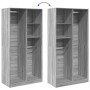 Grauer Schrank aus 100x50x200 cm Sonoma-Sperrholz von , Kleiderschränke - Ref: Foro24-3307770, Preis: 156,82 €, Rabatt: %
