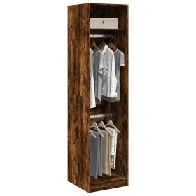 Rauchiger Eichen-Ingenieurholzschrank 50x50x200 cm von , Kleiderschränke - Ref: Foro24-3307787, Preis: 147,06 €, Rabatt: %