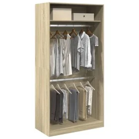 Schrank aus Sperrholz in Eiche Sonoma Farbe, 100x50x200 cm. von , Kleiderschränke - Ref: Foro24-3307803, Preis: 173,57 €, Rab...