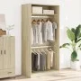 Armario madera contrachapada color roble Sonoma 100x50x200 cm de , Armarios roperos - Ref: Foro24-3307803, Precio: 172,81 €, ...