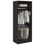 Schwarzer Holzschrank aus Ingenieurholz 80x50x200 cm von , Kleiderschränke - Ref: Foro24-3307793, Preis: 153,88 €, Rabatt: %