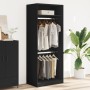 Schwarzer Holzschrank aus Ingenieurholz 80x50x200 cm von , Kleiderschränke - Ref: Foro24-3307793, Preis: 153,88 €, Rabatt: %