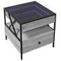 Mesa de centro con Infinity LED gris Sonoma 50x50x51 cm by , Coffee table - Ref: Foro24-847715, Price: 89,59 €, Discount: %
