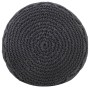 Handmade macramé pouf in anthracite gray cotton, 45x30 cm by , Ottomans - Ref: Foro24-324004, Price: 70,46 €, Discount: %