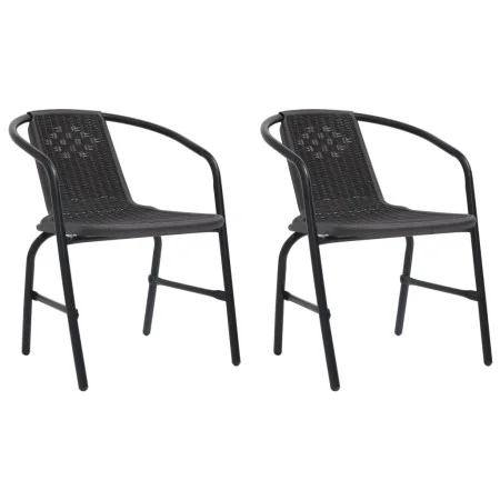 Gartenstühle 2 Einheiten Kunststoff Rattan und Stahl 110 kg von vidaXL, Gartenstühle - Ref: Foro24-312494, Preis: 86,49 €, Ra...