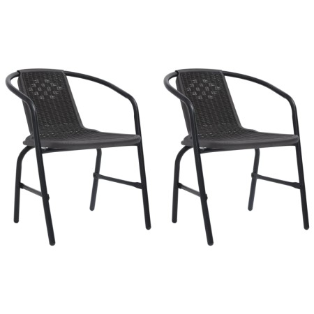 Gartenstühle 2 Einheiten Kunststoff Rattan und Stahl 110 kg von vidaXL, Gartenstühle - Ref: Foro24-312494, Preis: 77,26 €, Ra...