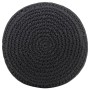 Handmade macramé pouf in anthracite gray cotton, 45x30 cm by , Ottomans - Ref: Foro24-324006, Price: 71,66 €, Discount: %