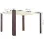 Gazebo with synthetic rattan roof 300x300x200 cm in brown and cream by , Tents and gazebos - Ref: Foro24-44816, Price: 332,44...