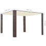 Pavillon mit synthetischem Rattandach 300x300x200 cm in Braun und Creme. von , Zelte und Pavillons - Ref: Foro24-44816, Preis...