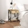 Bedside table made of oak plywood in Sonoma finish, measuring 40x42x60 cm. by , Nightstands - Ref: Foro24-826337, Price: 52,6...