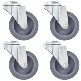 Drehbare Räder mit Loch für Bolzen 4 Stück 75 mm von , Materialhandhabung - Ref: Foro24-143424, Preis: 28,46 €, Rabatt: %