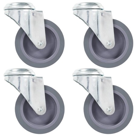 Drehbare Räder mit Loch für Bolzen 4 Stück 75 mm von , Materialhandhabung - Ref: Foro24-143424, Preis: 28,46 €, Rabatt: %
