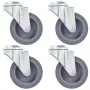 Swivel wheels with pin hole 4 units 75 mm by , Material handling - Ref: Foro24-143424, Price: 27,77 €, Discount: %