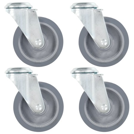 Drehbare Räder mit Loch für Bolzen 4 Stück 100 mm von , Materialhandhabung - Ref: Foro24-143426, Preis: 29,15 €, Rabatt: %