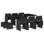 Set de comedor jardín 11 pzas con cojines ratán sintético negro de , Conjuntos de jardín - Ref: Foro24-3211147, Precio: 443,3...