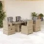 7-piece garden dining set with beige synthetic rattan cushions by , Garden sets - Ref: Foro24-3262787, Price: 797,60 €, Disco...