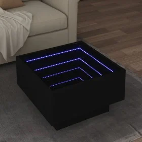 Mittelkonsole mit LED-Beleuchtung aus schwarzem Ingenieurholz 50x50x30 cm von , Couchtisch - Ref: Foro24-847505, Preis: 104,2...