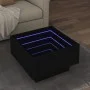 Mesa de centro con LED madera de ingeniería negro 50x50x30 cm de , Mesas de centro - Ref: Foro24-847505, Precio: 104,21 €, De...